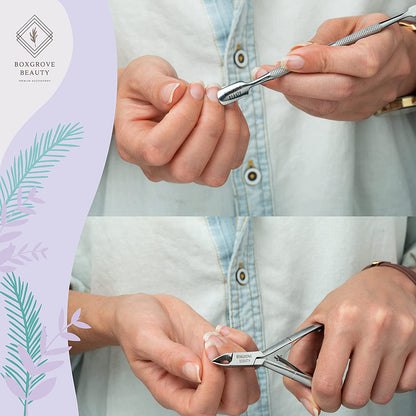 Professional Cuticle Cutter & Pusher Trimmer Manicure Tools with Double Spring– Perfect Nail Care Tool for Manicure & Pedicure Beauty at Home/Spa/Saloon (Silver) Health & Beauty > Personal Care > Cosmetics > Cosmetic Tools > Nail Tools BOXGROVE BEAUTY   