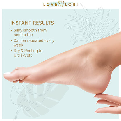 Foot Mask Moisturizing 3 Pairs by Love Lori – Ultra Hydrating Foot Mask for Dry Cracked Feet, (NON-PEEL) with Hyaluronic Acid, Shea Butter & Coconut Oil – Great Self Care Gifts for Women & Men Health & Beauty > Personal Care > Foot Care LOVE, LORI   