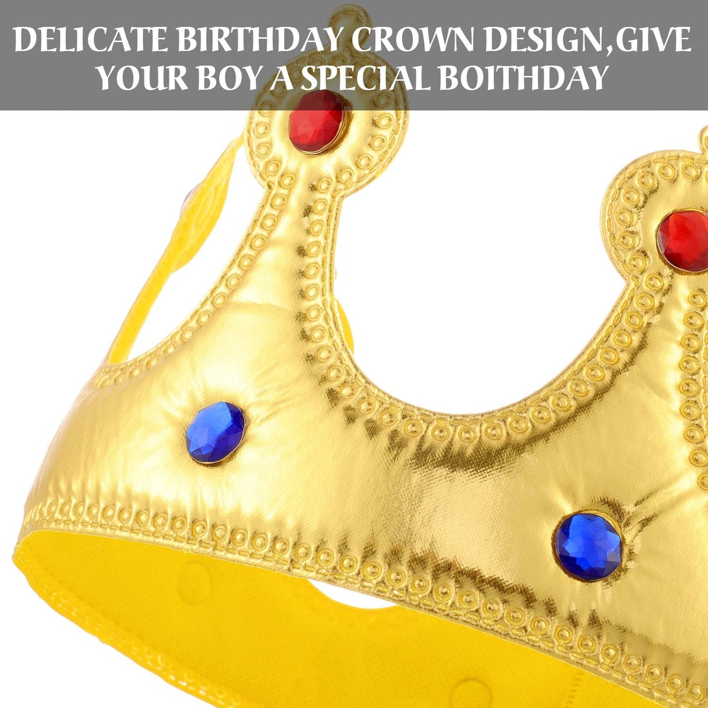 Birthday King Crown, Birthday Sash and Button Pins Birthday Party Accessory Set for Boys Kids Theme Birthday Dress Birthday Party Decoration Apparel & Accessories > Clothing Accessories > Sashes WILLBOND   