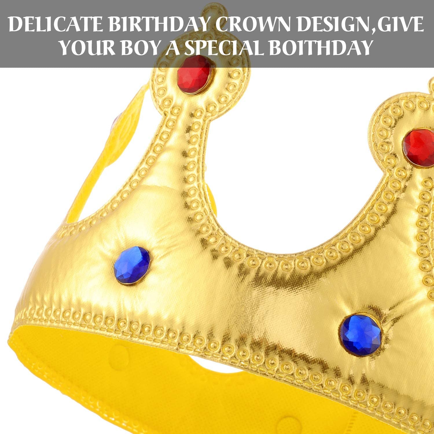 Birthday King Crown, Birthday Sash and Button Pins Birthday Party Accessory Set for Boys Kids Theme Birthday Dress Birthday Party Decoration Apparel & Accessories > Clothing Accessories > Sashes WILLBOND   