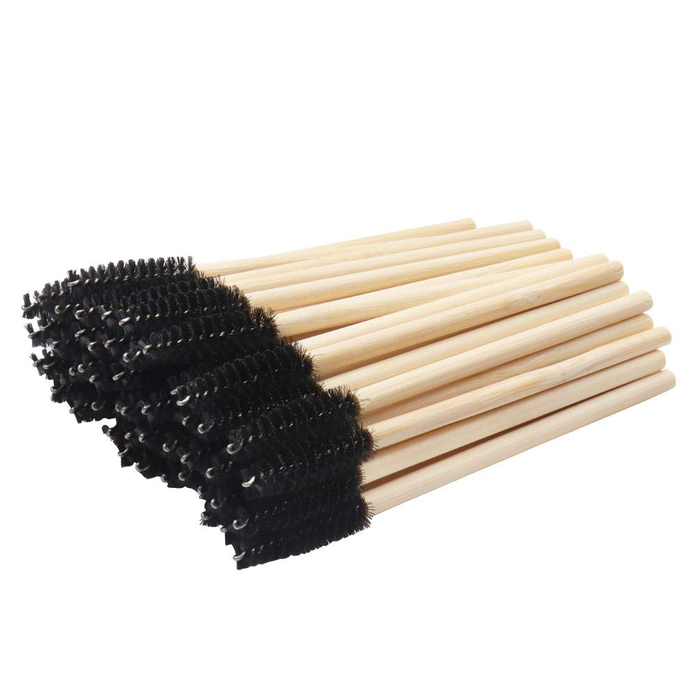 Mekupeu 100 Pack Eyelash Mascara Wands Disposable Eco-Friendly Bamboo Handle Makeup Brushes Eye Lash Extension Tool Kit, Pink Health & Beauty > Personal Care > Cosmetics > Cosmetic Tools > Makeup Tools Mekupeu   