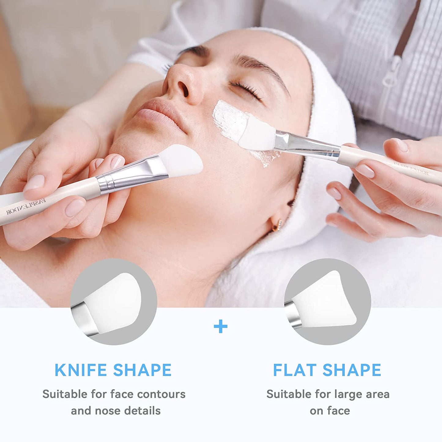 Face Mask Mixing Bowl Set with Silicone Face Mask Brush Applicator, Facial Mask Bowls, Mask Spatula, Measuring Scoop + Cup, Clear Toiletry Bag, 8 in 1 SPA Quality Face Mask Tool Kit for DIY Clay Mask Health & Beauty > Personal Care > Cosmetics > Cosmetic Tools > Skin Care Tools FASPLENDOR   