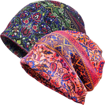 Kayier Women'S Baggy Casual Chemo Beanie Hats Headwear Caps Apparel & Accessories > Clothing Accessories > Headwear Kayier 2 Pack-e  