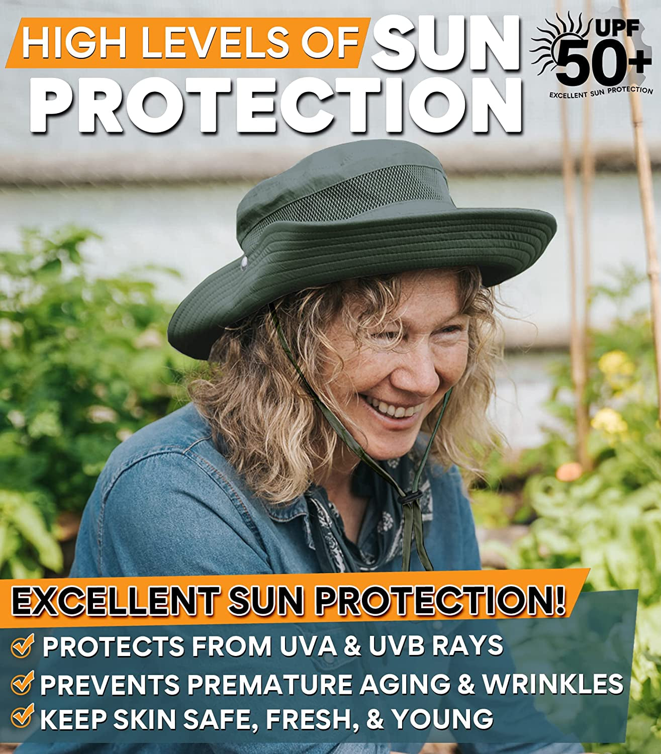 Geartop Wide Brim Sun Hat for Men and Women - Mens Bucket Hats with UV Protection for Hiking - Beach Hats for Women UPF 50+ Apparel & Accessories > Clothing Accessories > Hats GearTOP   