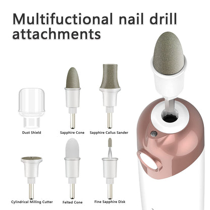 Professional Manicure Pedicure Kit, Electric Nail File Set, Cordless Electric Nail Drill Machine, 5 Speeds Hand Foot Care Tool for Nail Grind Trim Polish Health & Beauty > Personal Care > Foot Care POLAMD   