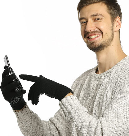 Winter Warm Touchscreen Gloves for Men and Women Touch Screen Fleece Lined Knit Anti-Slip Wool Glove Apparel & Accessories > Clothing Accessories > Gloves & Mittens ViGrace   