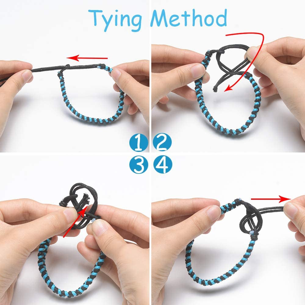 Jeka Handmade Braided Woven Friendship Bracelets Fashion 6 Pcs Bulk Men Women'S Cool Wrist Bracelet for Boys Gift Rakhi for Brother Apparel & Accessories > Jewelry > Bracelets JEKA JEWELRY   