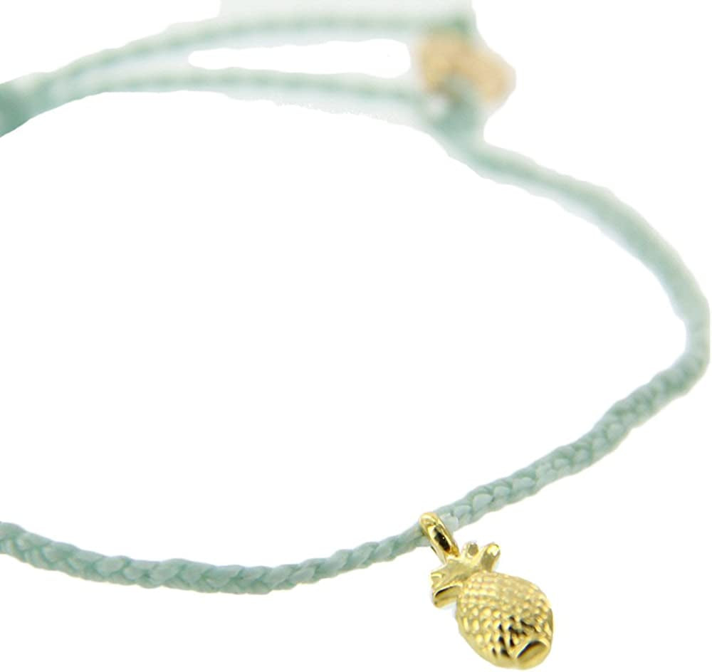 Pura Vida Bitty BB Pineapple Charm Bracelet - Plated Charm, Adjustable Band - 100% Waterproof Apparel & Accessories > Jewelry > Bracelets Pura Vida   