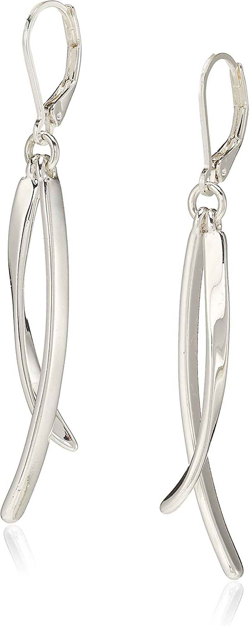 Nine West Classics Apparel & Accessories > Jewelry > Earrings KYLIE MAX Silver DBL STICK DROP LVRBK 