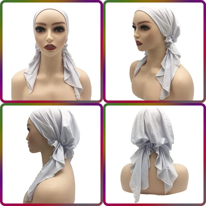 Pre Tied Head Covers Sets Chemo Beanies for Women Slip on Lightweight Chemo Bandana Turban Apparel & Accessories > Clothing Accessories > Headwear JarseHera   