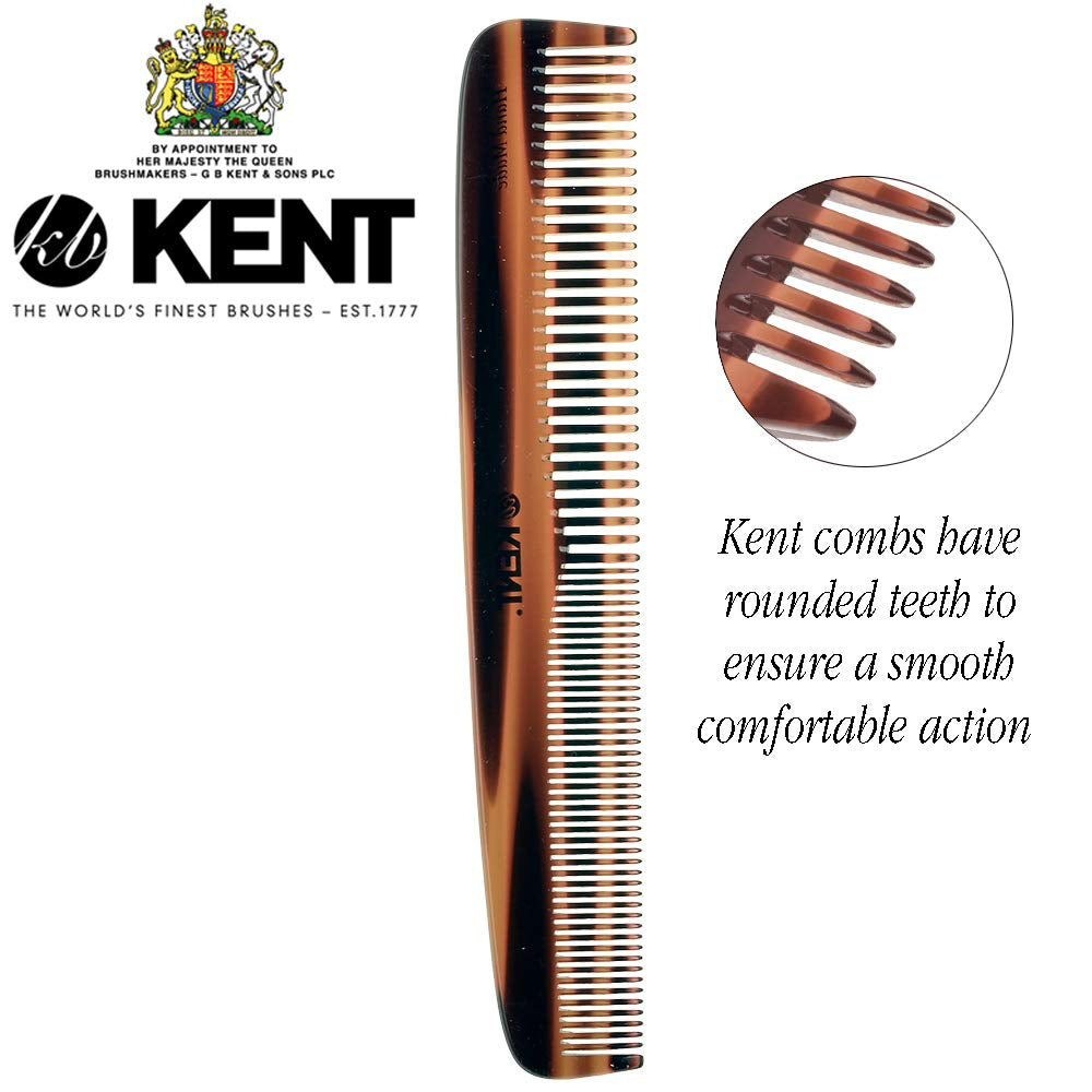 Kent 9T Pocket Comb & Hair Straightener - Wide Tooth/Fine Tooth Comb for Hair Care - Beard Straightener Comb and Cosmetology Supplies - Detangling Comb and Straightening Comb Styling Beard Comb Health & Beauty > Personal Care > Hair Care KENT   
