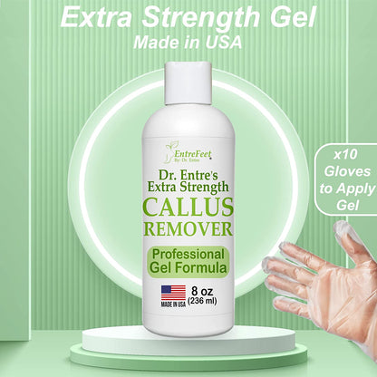 Dr. Entre'S Callus Remover Kit for Feet: 8Oz Callus Remover Gel, Foot File, Pumice Stone, 5 Glove Pairs for Gel Application, Spa Kit, Foot Care, Pedicure Tools, Scrubber Health & Beauty > Personal Care > Foot Care EntreFeet   