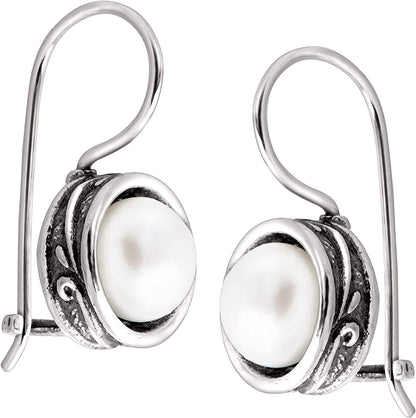 Silpada Pearl Drop Earrings for Women, Freshwater Cultured Pearl.925 Sterling Silver, Jewelry Gift Ideas, Modern Fairytale', 8Mm Apparel & Accessories > Jewelry > Earrings Silpada   
