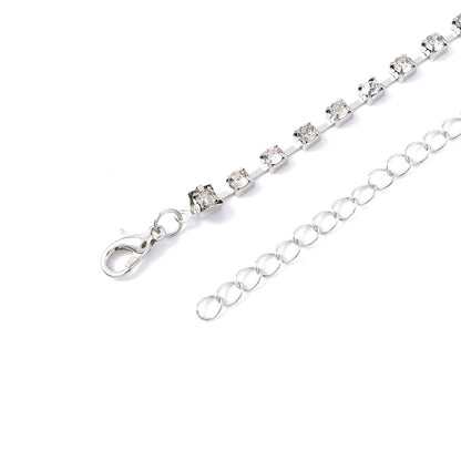 Victray Crystal Body Chain Bikini Body Chains Nightclub Chest Chain Fashion Body Jewelry for Women and Girls (Silver) Apparel & Accessories > Jewelry > Body Jewelry YD   