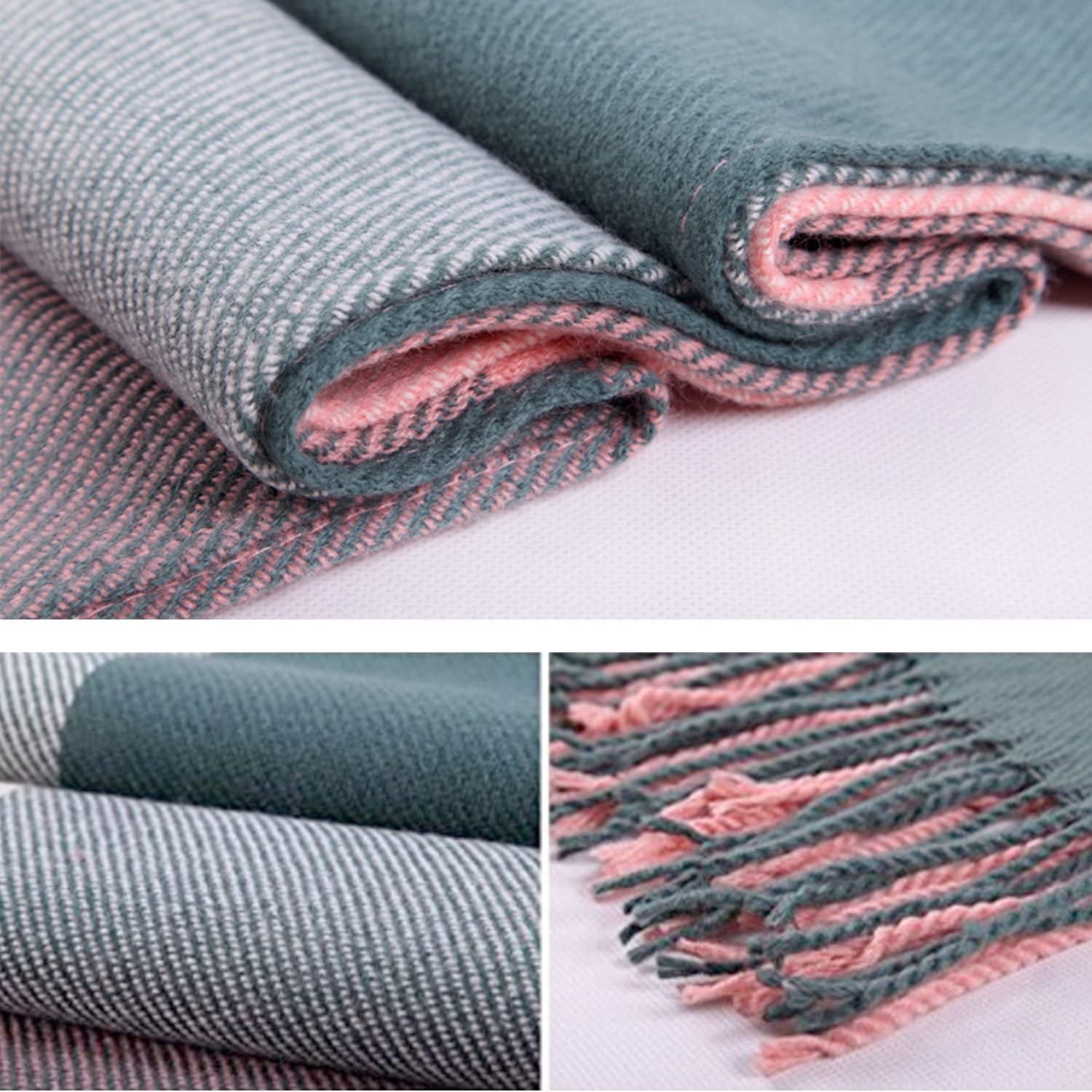 Women'S Long Plaid Blanket Chunky Oversized Winter/Fall Warm Scarf Big Tartan Scarves Wrap Shawl Apparel & Accessories > Clothing Accessories > Scarves & Shawls YSense Wear   