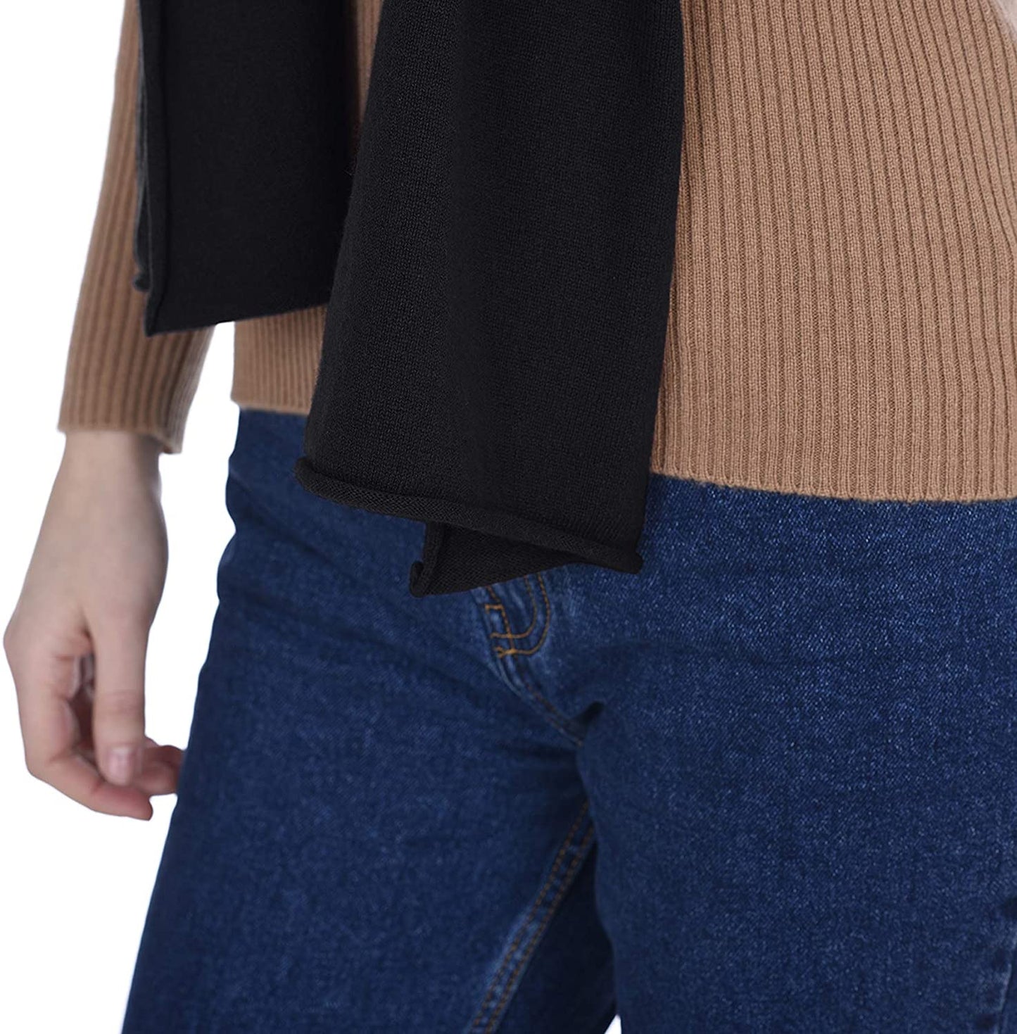 Cashmeren Unisex Plain Knit Solid Scarf - Matching Gloves 100% Pure Cashmere Accessories • Add Both to Cart for a Set Apparel & Accessories > Clothing Accessories > Gloves & Mittens Cashmeren   