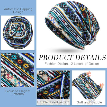 SATINIOR 5 Pieces Women'S Slouchy Beanie Hat Baggy Skull Sleep Cap Turban Headwear Apparel & Accessories > Clothing Accessories > Headwear SATINIOR   