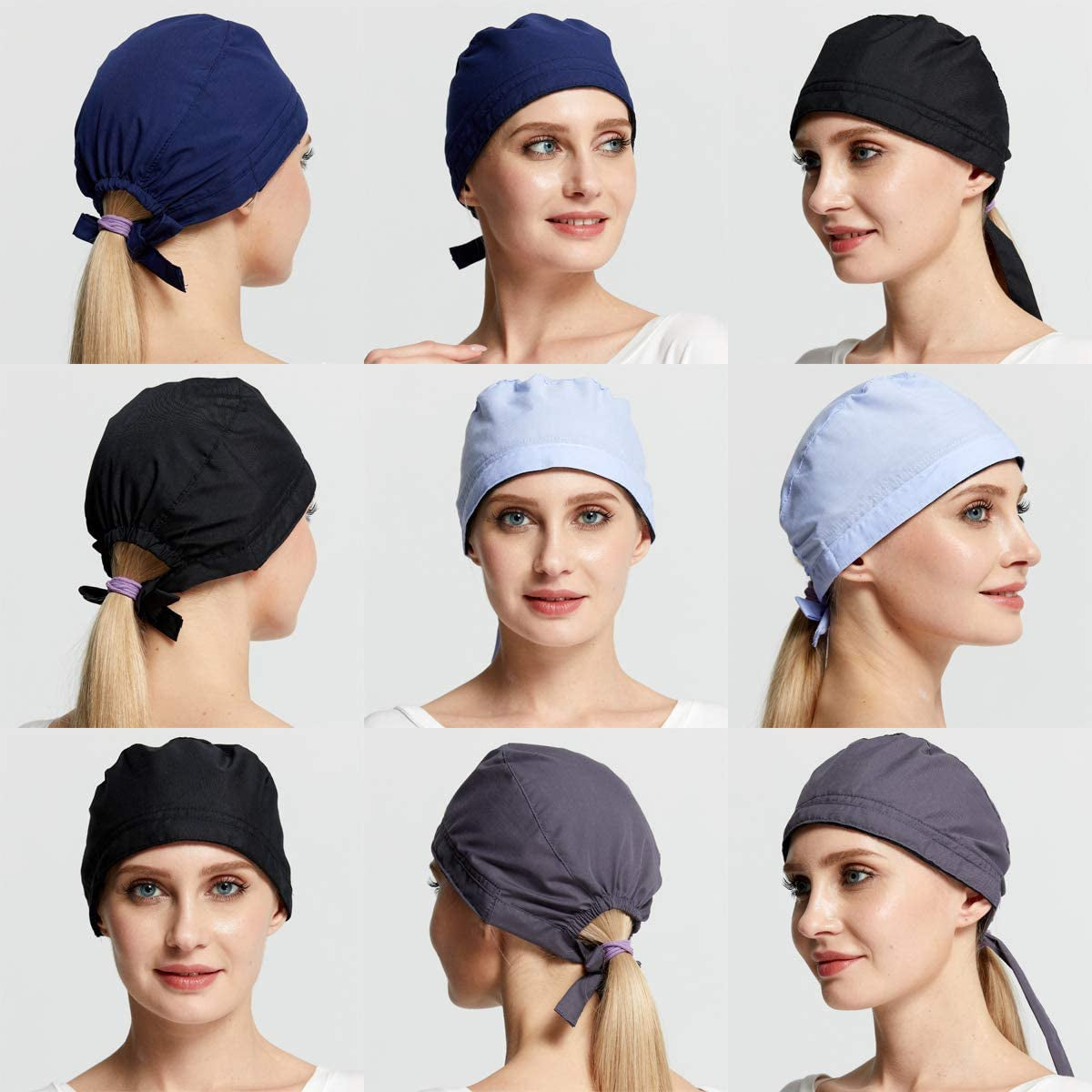 Super Absorbent Skull Caps Built-In No Sweat Liners Moisture Absorbent Bandana Headbands for Men Women Dew Rag with Sweatband (4 Pack) Apparel & Accessories > Clothing Accessories > Bandanas & Headties QING   