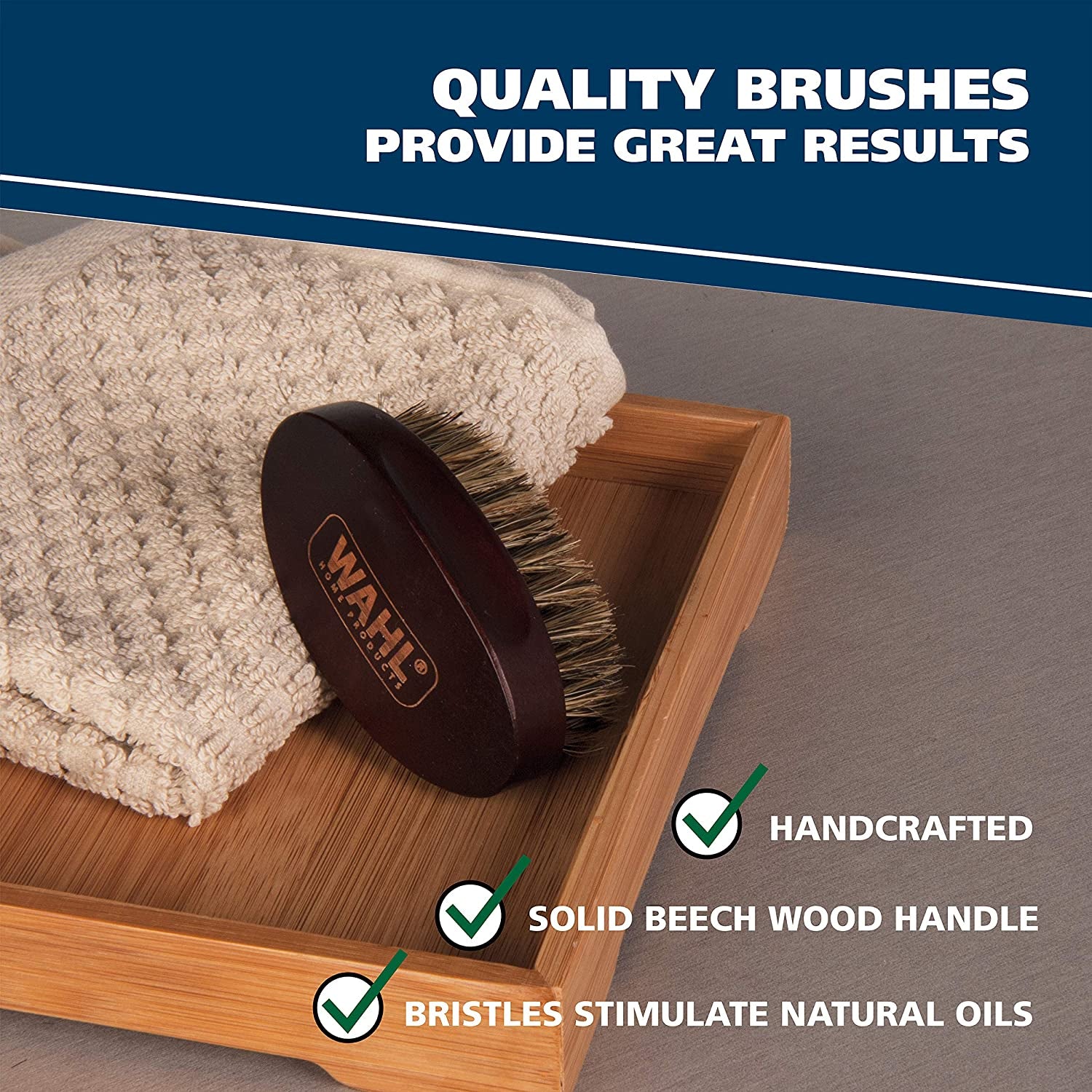 Wahl Small Travel Beard Brush with 100% Boar Bristles with Firm Natural Hair for Grooming & Styling – Wood Handle for Beards, Mustaches, Skin & Hair Care – Model 3346 Health & Beauty > Personal Care > Hair Care Wahl Clipper   