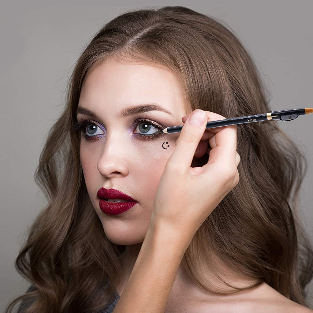Eyeliner Stamps,7 Pcs Eyebrow Pencil Liquid Eyeliner Set,Waterproof Face Stamps with Heart/Flower/Moon/Star/Smiley Face/Triangle Seal Stamp,Long Lasting Seal Eyeliner Pen ,Eye Decoration Eye Liner Makeup Tool Black No Smudge (7PCS) Health & Beauty > Personal Care > Cosmetics > Cosmetic Tools > Makeup Tools POPMISOLER   