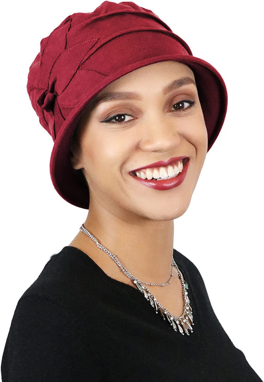 Hats Scarves & More Womens Hat Chemo Headwear Cancer Hat 50+ UPF Sun Protection Summer Seattle Chic Apparel & Accessories > Clothing Accessories > Headwear Hats Scarves & More Burgundy  