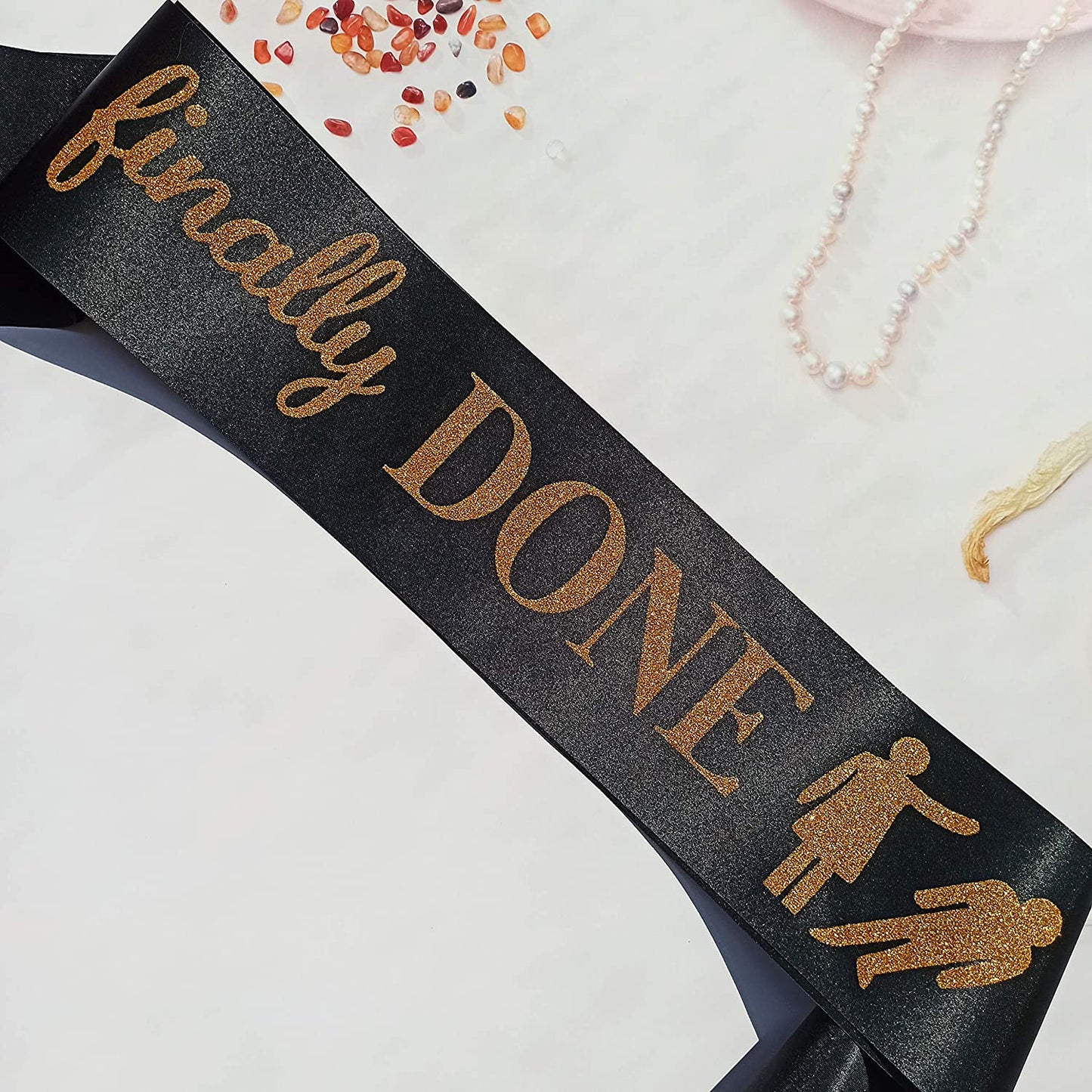 Finally Done Divorce Sash, Divorce Party Decorations for Just Divorced, Finally Divorced, Newly Unwed, Single AF Women, Funny Divorce, Break up Gift for Her Apparel & Accessories > Clothing Accessories > Sashes Magnusson's Garden   