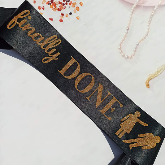 Finally Done Divorce Sash, Divorce Party Decorations for Just Divorced, Finally Divorced, Newly Unwed, Single AF Women, Funny Divorce, Break up Gift for Her Apparel & Accessories > Clothing Accessories > Sashes Magnusson's Garden   