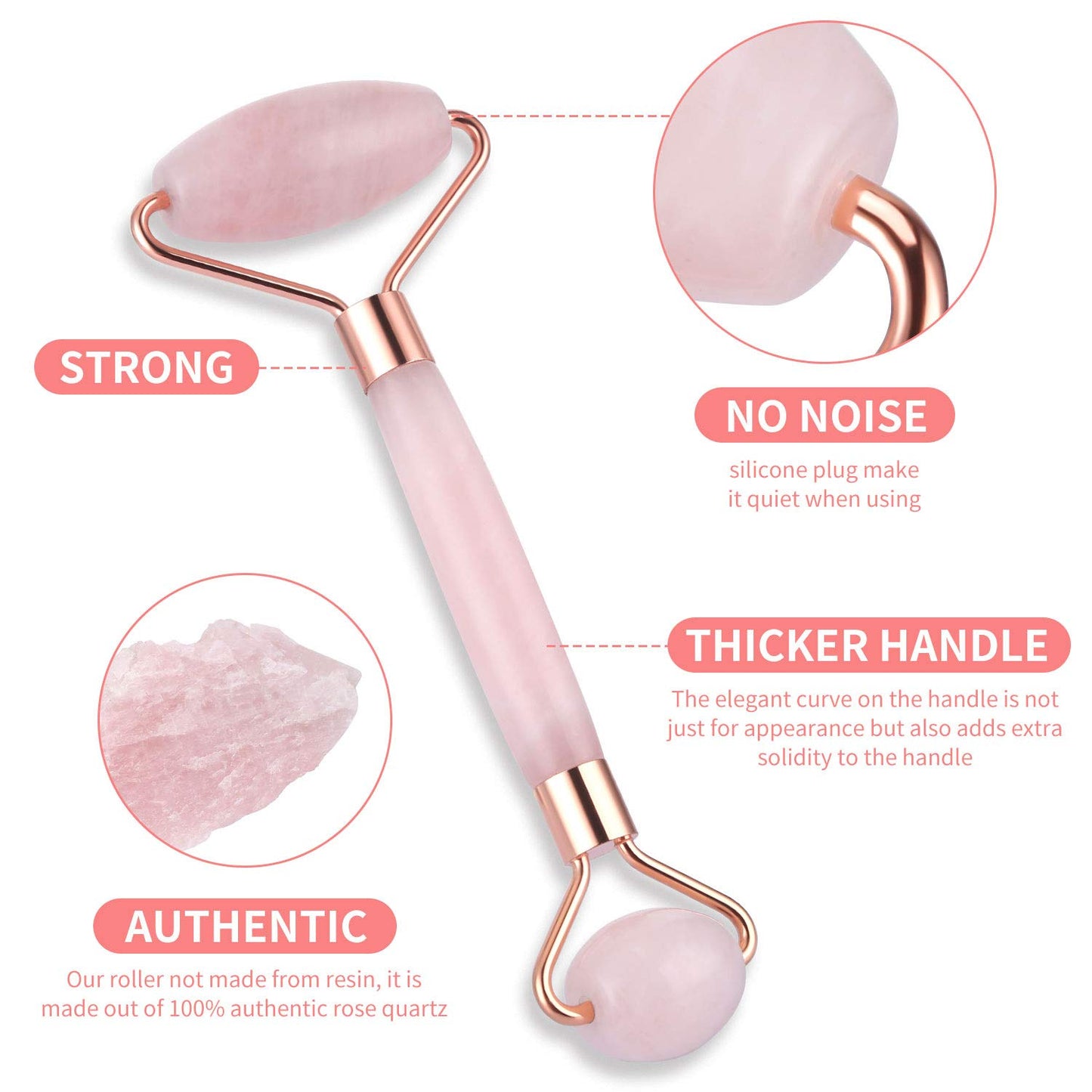Suibobo Skincare Beauty Pink Rose Quartz Real Crystal Gem Stone Marble Cuarzo Ice Cold Jade Facial Face Roller Massager Tool for Face and Eye Puffiness Wrinkle Health & Beauty > Personal Care > Cosmetics > Cosmetic Tools > Skin Care Tools SUIBOBO   