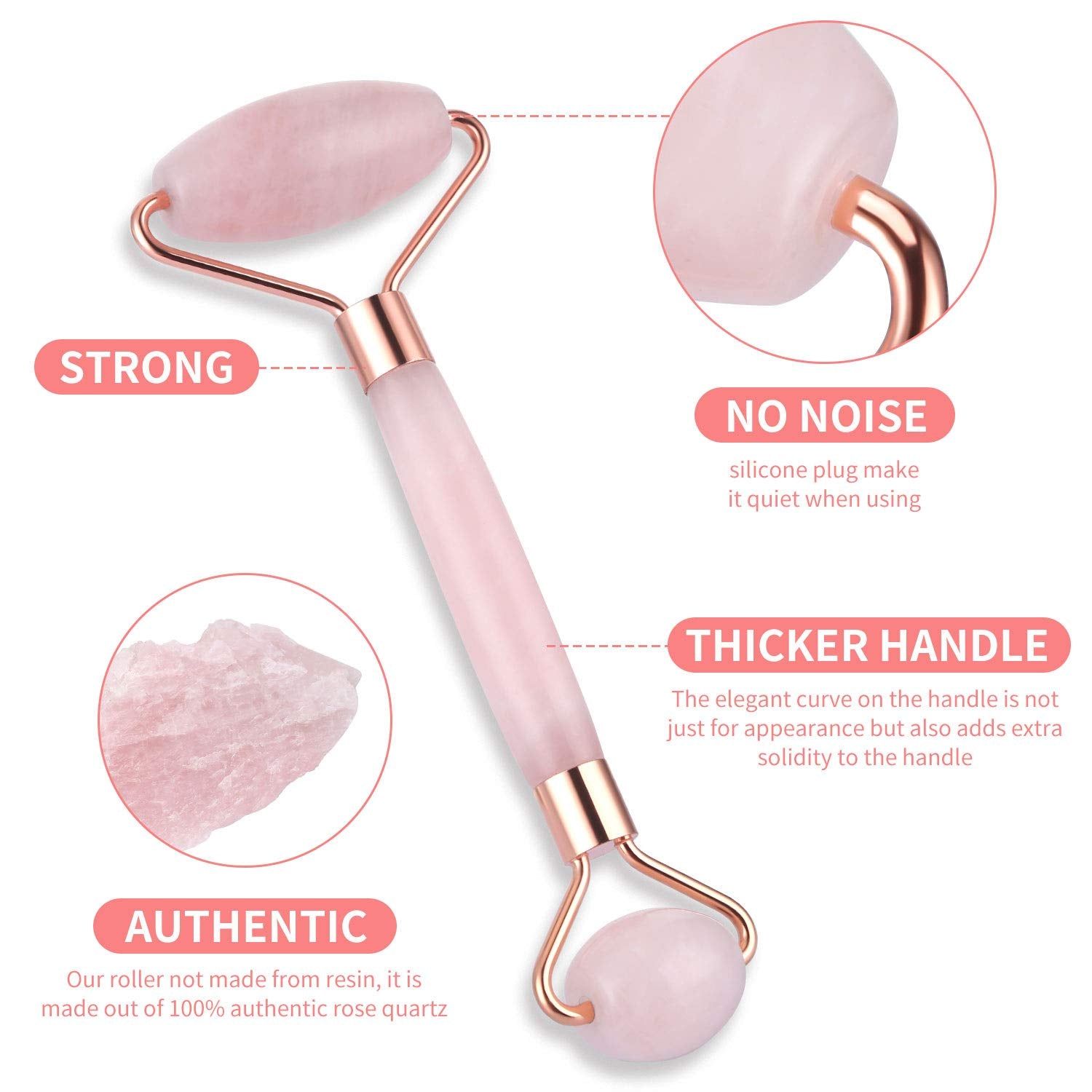 Suibobo Skincare Beauty Pink Rose Quartz Real Crystal Gem Stone Marble Cuarzo Ice Cold Jade Facial Face Roller Massager Tool for Face and Eye Puffiness Wrinkle Health & Beauty > Personal Care > Cosmetics > Cosmetic Tools > Skin Care Tools SUIBOBO   