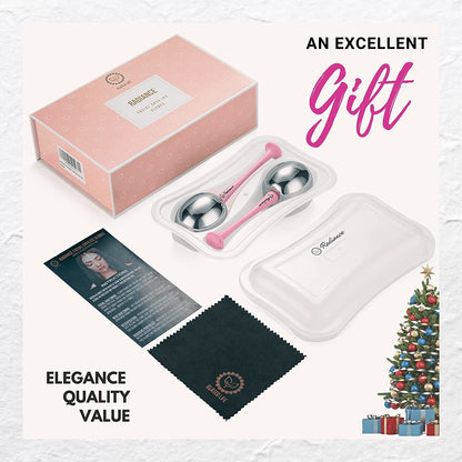 Radiance Ice Globes for Facials Skin Care - Cryo Globes, Non Shatter, Face Cooling Cold Stainless Steel, Cryo Freeze Tool Roller for Depuffing Eyes, Face Massage with a Storage Case & Polish Cloth Health & Beauty > Personal Care > Cosmetics > Cosmetic Tools > Skin Care Tools Elated Life   