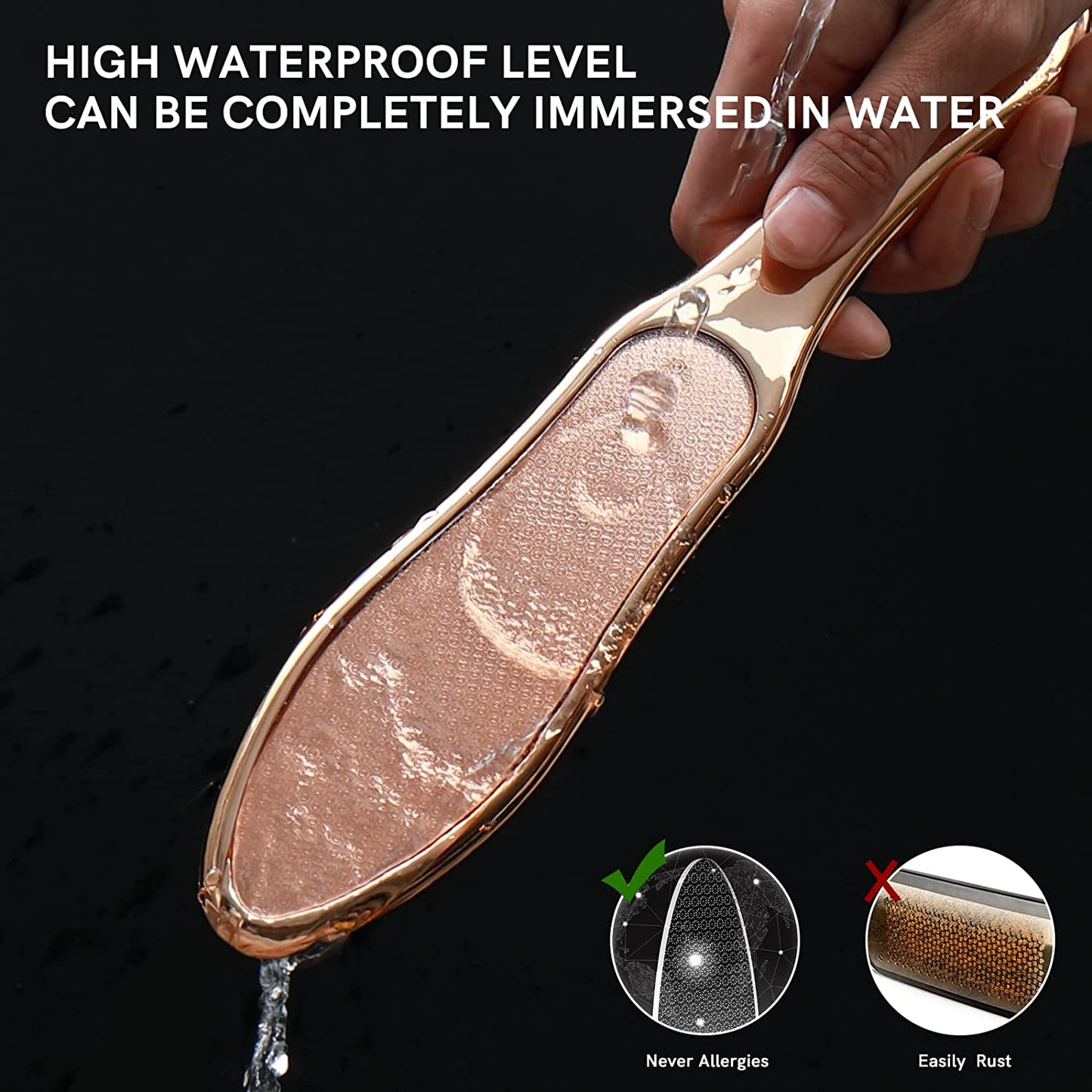 Glass Pedicure Foot File - Coarse/Fine Double Side Nano Glass Surface, Dead Hard Skin Remover, Cuticle Callus Removal, Professional Foot Care, Both Wet and Dry Using Health & Beauty > Personal Care > Foot Care Cut it   