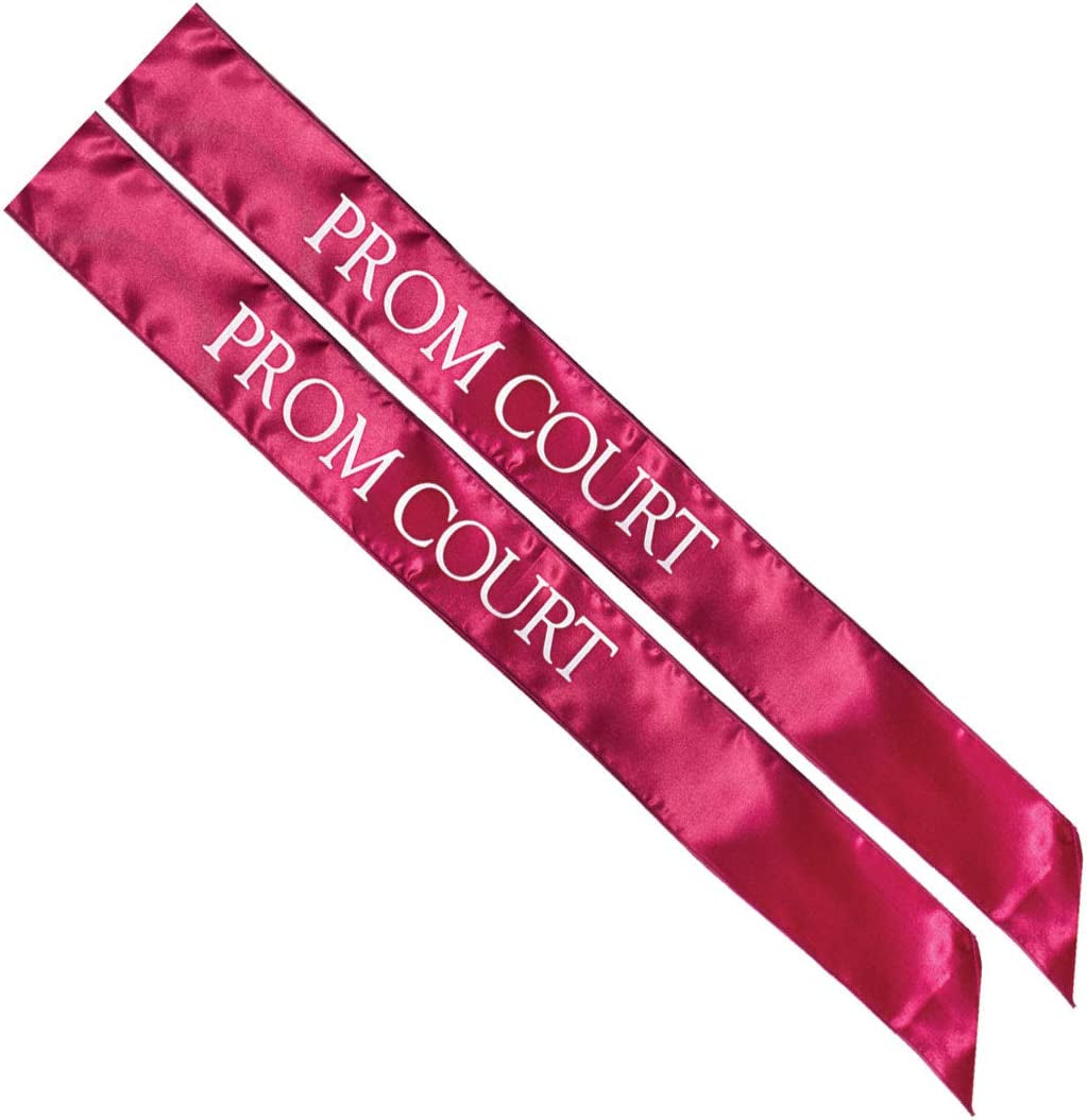 Blue Prom Court Sash, Gold Imprint, Pack of 2 Apparel & Accessories > Clothing Accessories > Sashes Anderson's Maroon/White Prom Court Sashes  