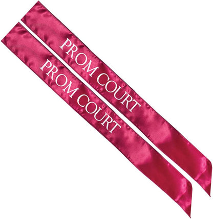 Blue Prom Court Sash, Gold Imprint, Pack of 2 Apparel & Accessories > Clothing Accessories > Sashes Anderson's Maroon/White Prom Court Sashes  