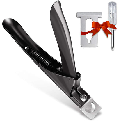 Nail Tip Clipper Edge Cutter Adjustable Stainless Steel False Artificial Acrylic Fake Trimmer Manicure Pedicure Sharp Rustproof Blade Clip Tool for Salon Home Art,Beauty Design DIY Use Rose Red Health & Beauty > Personal Care > Cosmetics > Cosmetic Tools > Nail Tools BELLEBOOST Metal Black  