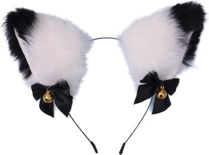 Faylay Cosplay Girl Plush Furry Cat Ears Headwear Accessory for Cam Girl Party Apparel & Accessories > Clothing Accessories > Headwear Faylay 10-bjhblhhdj  