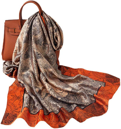 K-Elewon Silk Feeling Scarf Fashion Scarves Long Lightweight Sunscreen Shawls for Women Apparel & Accessories > Clothing Accessories > Scarves & Shawls K-Elewon T09  