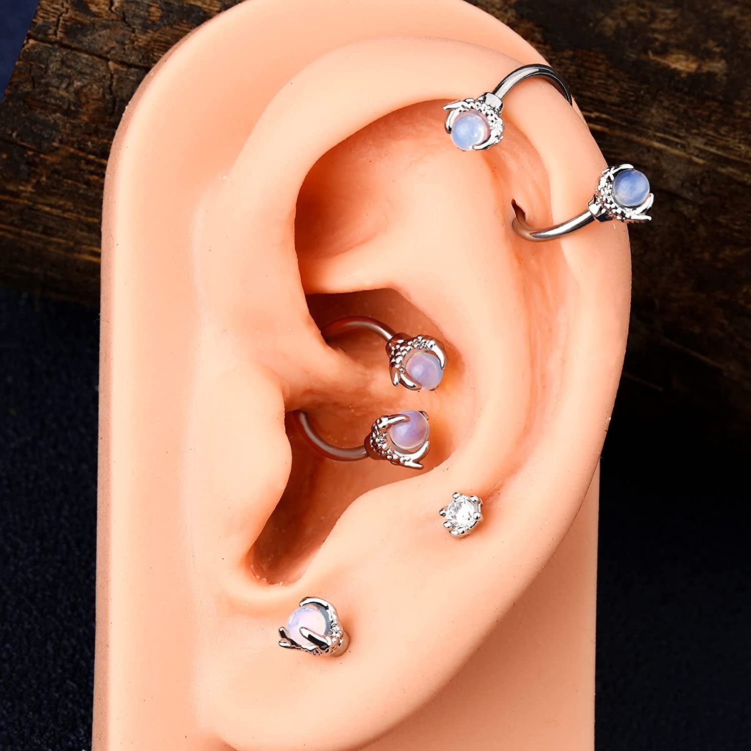 OUFER 3PCS Cartilage Earrings, 316L Surgical Steel Mixed Earrings with Dragon Claw Twist Helix Earring Ear Body Piercing Jewelry Tragus Earring Apparel & Accessories > Jewelry > Earrings OUFER   