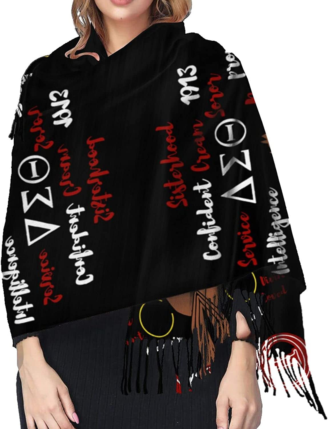 Sorority Gifts Womens Scarf Shawls and Wraps for Winter Warm Long Large Scarves Gift Idea Apparel & Accessories > Clothing Accessories > Scarves & Shawls Generic   
