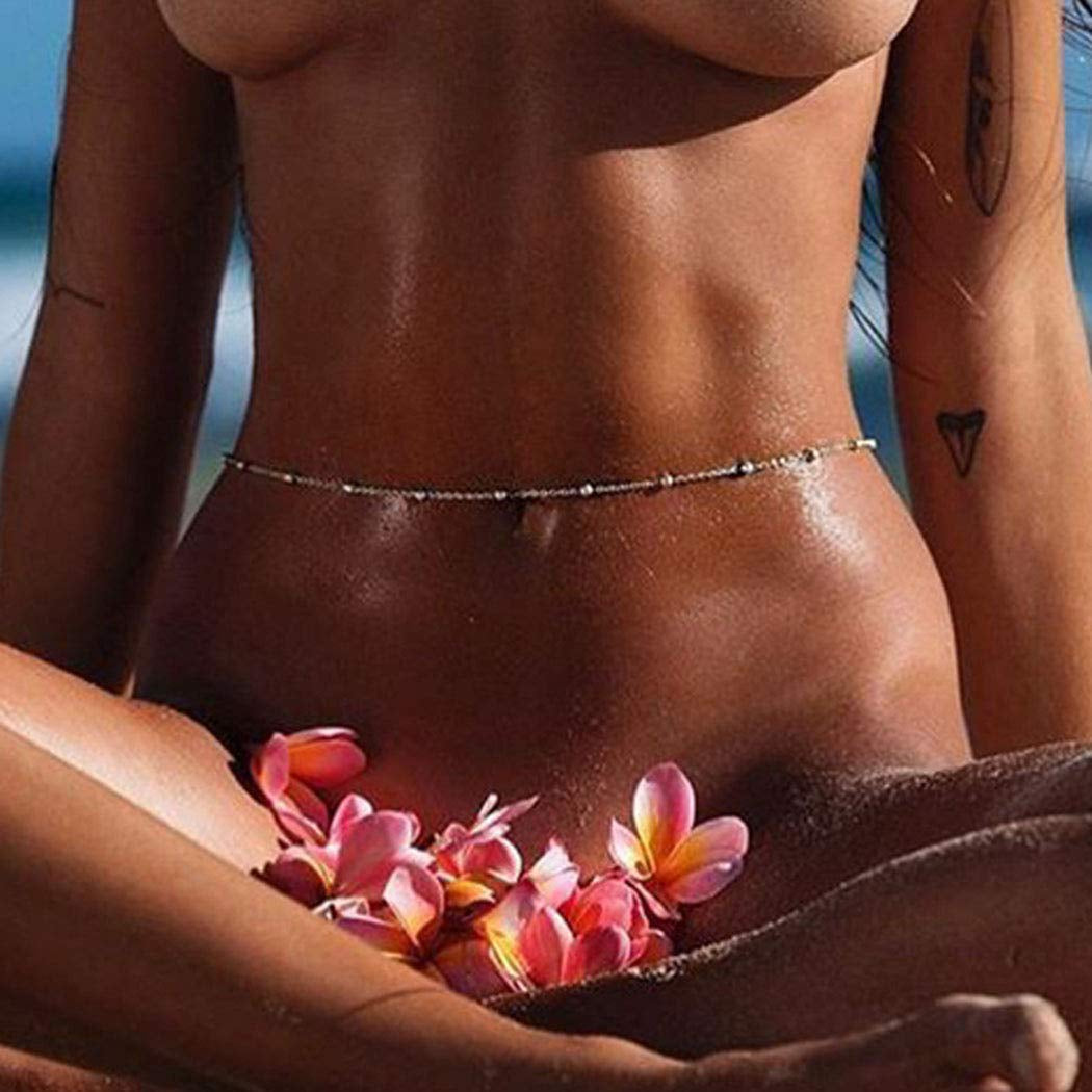 Nicute Boho Waist Chain Simple Belly Chains Summer Beach Body Accessories Jewelry for Women and Girls (Gold) Apparel & Accessories > Jewelry > Body Jewelry Nicute   