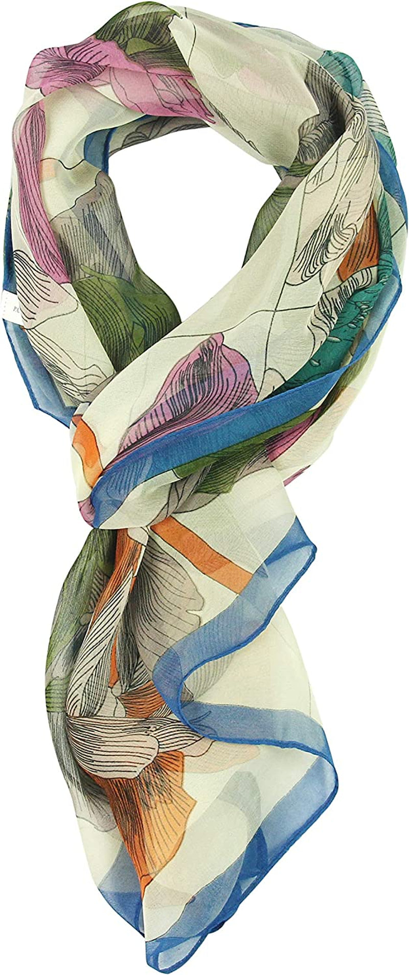 Long Chiffon Fashion Scarf - Pantonight Lightweight Chiffon Sheer for Women Apparel & Accessories > Clothing Accessories > Scarves & Shawls PANTONIGHT Flower 730  