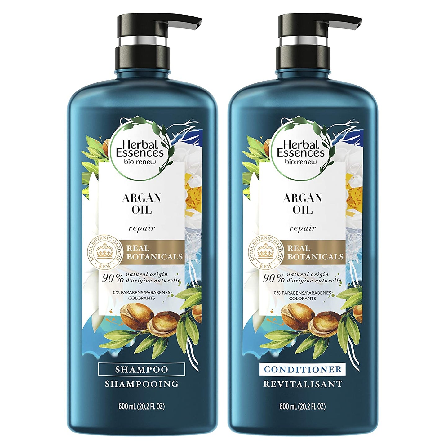 Herbal Essences Shampoo and Conditioner Set Repairing Argan Oil of Morocco with Natural Source Ingredients, Color Safe, Biorenew, 20.2 Fl Oz, 2 Count Health & Beauty > Personal Care > Hair Care Herbal Essences   