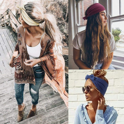 DRESHOW 6 PCS Adjustable Headbands for Women Knotted Headbands Cotton Elastic Non-Slip Fashion Hair Bands for Workout Sports Running Yoga Apparel & Accessories > Clothing Accessories > Bandanas & Headties DRESHOW   