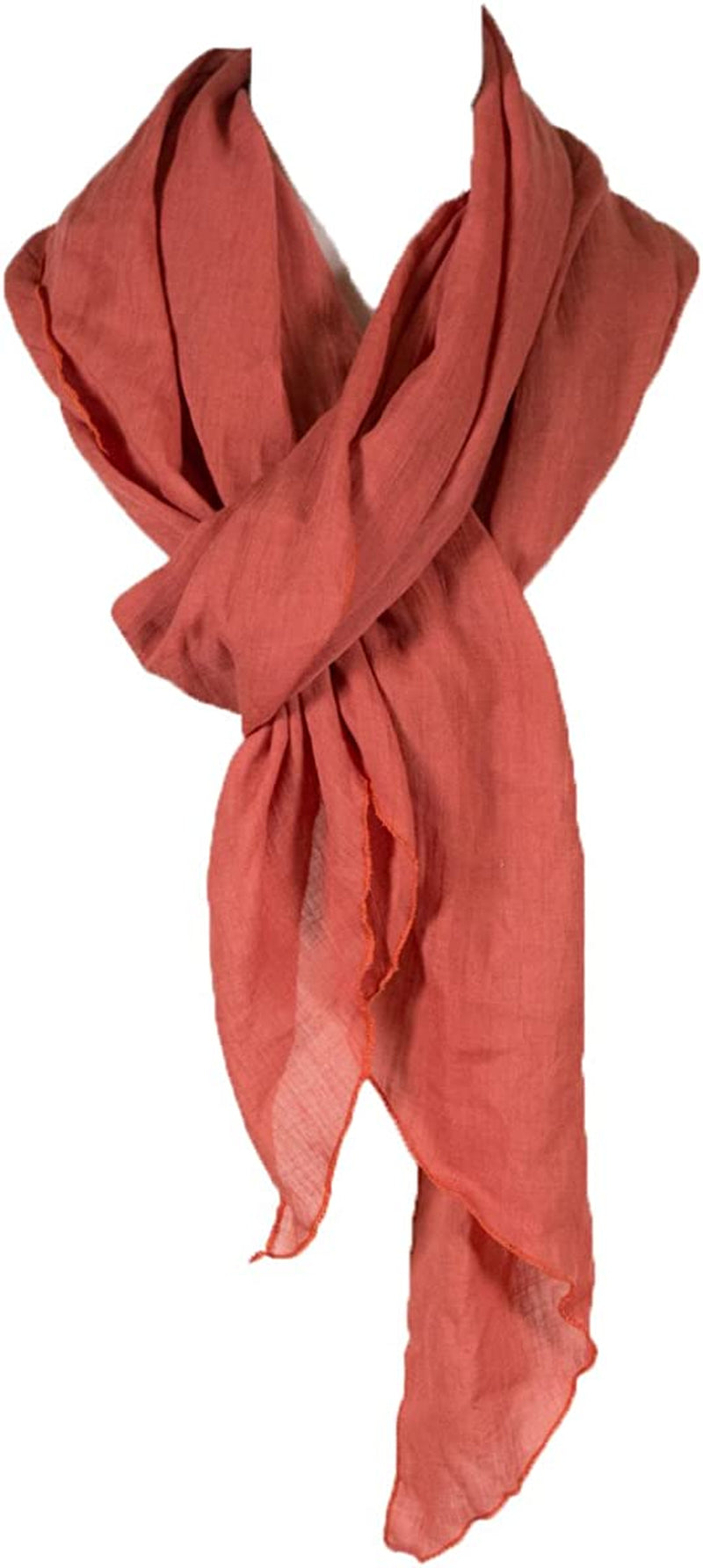 Cotton Solid Color Wrinkle Linen Scarf, Fashion Scarf, Multi Color, Beach Scarf Apparel & Accessories > Clothing Accessories > Scarves & Shawls Aleena Rusty One Size 
