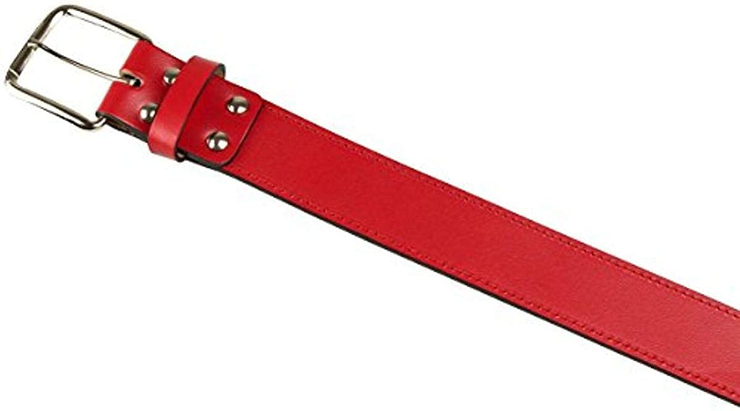 Champro Genuine Bonded Leather Baseball Belt Apparel & Accessories > Clothing Accessories > Belts CHAMPRO Scarlet Adult Large 