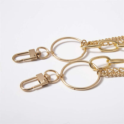 Tenghong2021 Punk Body Chain Goth Street Butterfly Belt Waist Chain Pants Chain Pocket Wallet Chain Gold Cuban Layered Jean Pants Belt Chains Waist Belly Body Chain Jewelry Apparel & Accessories > Jewelry > Body Jewelry tenghong2021   