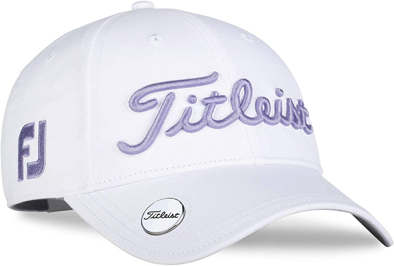 Titleist Womens Tour Performance Ball Marker Hat Blue Fog/White Apparel & Accessories > Clothing Accessories > Hats Titleist White/Lavender  