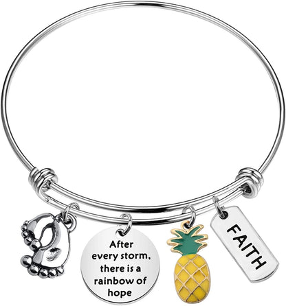 SEIRAA IVF Infertility Bracelet after Every Storm There Is a Rainbow of Hope Bracelet Infertility Mom Jewelry IVF Encouragement Gift for Her Apparel & Accessories > Jewelry > Bracelets SEIRAA IVF bracelet  