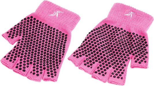 Prosourcefit Grippy Yoga Gloves, One Size Fits All, Non-Slip Fingerless Design in Multiple Colors Apparel & Accessories > Clothing Accessories > Gloves & Mittens ProsourceFit Pink  