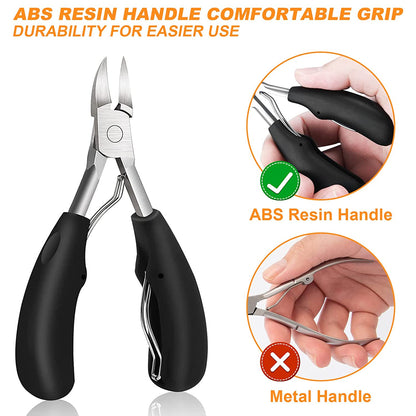 Ingrown Toenail Tool, Nail Clippers for Thick Nails, 5Pcs Toe Nail Clippers Treatment Tool for Thick Nails, Stainless Steel Toenails Trimmer and Professional Podiatrist Toenail Removal Kit Health & Beauty > Personal Care > Cosmetics > Cosmetic Tools > Nail Tools Mintiml   