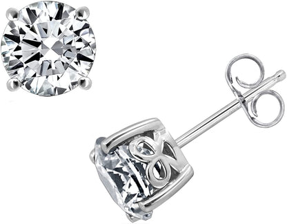 Collection Platinum or Gold Plated Sterling Silver Round-Cut Stud Earrings Made with Infinite Elements Zirconia Apparel & Accessories > Jewelry > Earrings Amazon Collection Platinum-plated 3 cttw 
